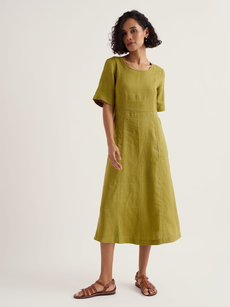 Seasalt Cornwall Green Petite Grass Wave Dress - Image 1 of 5 Seasalt Cornwall Green Petite Grass Wave Dress - Image 1 of 5