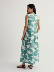 Seasalt Cornwall Teal Blue Petite Brouse Dress - Image 3 of 5