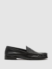 Reiss Ninety Leather Penny Loafers - Obraz 2 z 6
