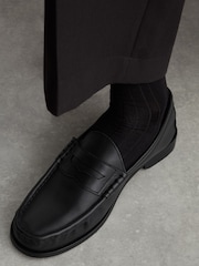 Reiss Ninety Leather Penny Loafers - Obraz 4 z 6