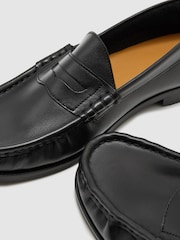 Reiss Ninety Leather Penny Loafers - Obraz 6 z 6