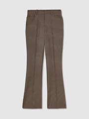 Reiss Black/Neutral Gabi Flared Suit Trousers - Image 2 of 6