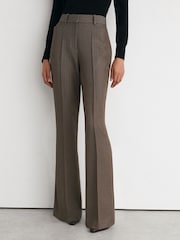 Reiss Black/Neutral Gabi Flared Suit Trousers - Image 3 of 6