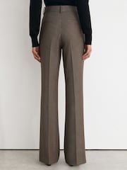 Reiss Black/Neutral Gabi Flared Suit Trousers - Image 5 of 6