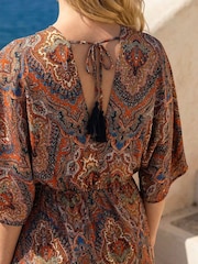 Roman Paisley Boho Print Maxi Dress - Image 4 of 4