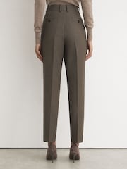 Reiss Black/Neutral Gabi Petite Slim-Fit Suit Trousers - Image 5 of 7