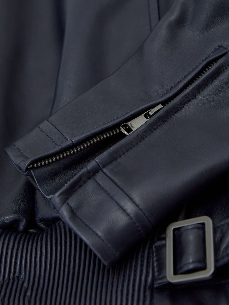 Reiss Sorina Leather Zip-Through Moto Jacket - Εικόνα 11 του 11 Reiss Sorina Leather Zip-Through Moto Jacket - Εικόνα 11 του 11