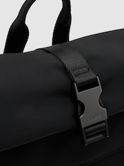 Reiss Black Pascal Technical Roll-Top Backpack - Image 4 of 4