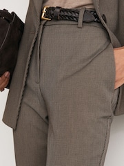 Reiss Black/Neutral Gabi Slim-Fit Suit Trousers - Image 5 of 6
