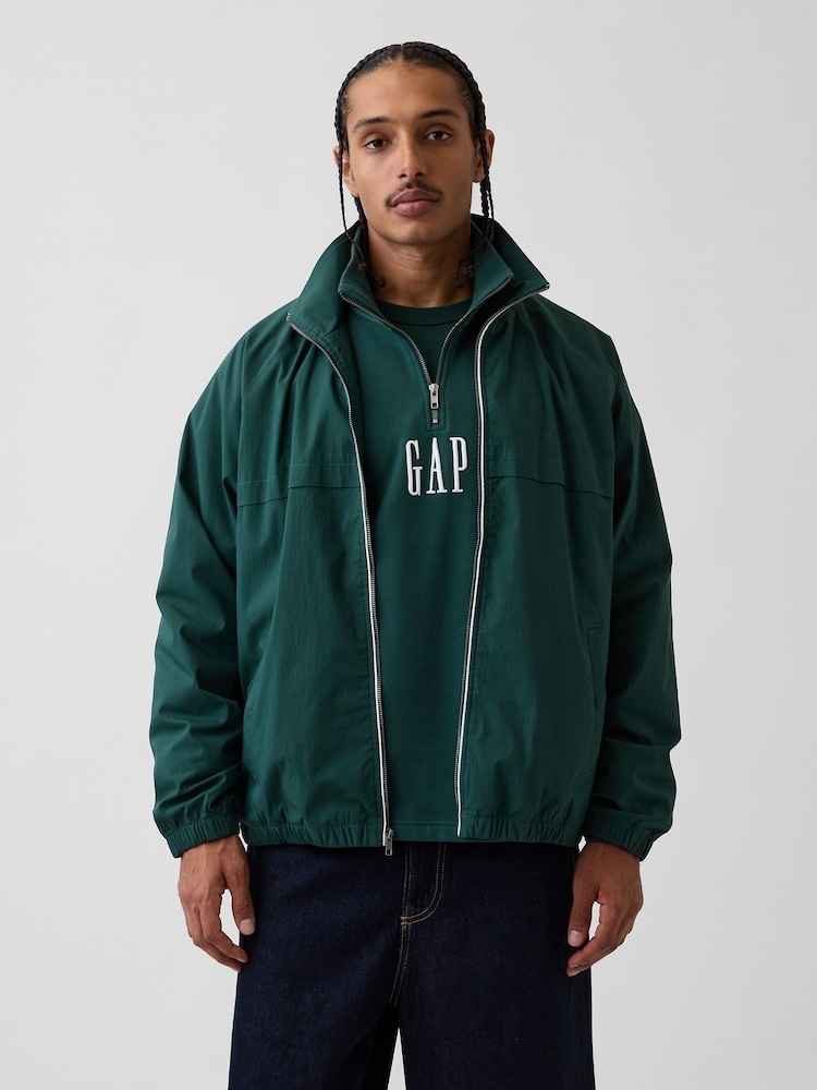 Gap Green Oversized Track Jacket - Image 1 of 5