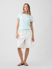 Gap Light Blue Favourite Crew Neck Short Sleeve T-Shirt - Image 3 of 5