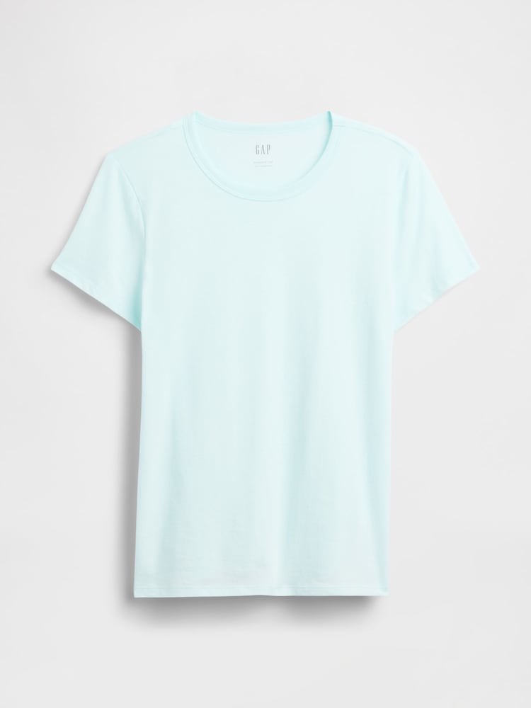 Gap Light Blue Favourite Crew Neck Short Sleeve T-Shirt - Image 5 of 5