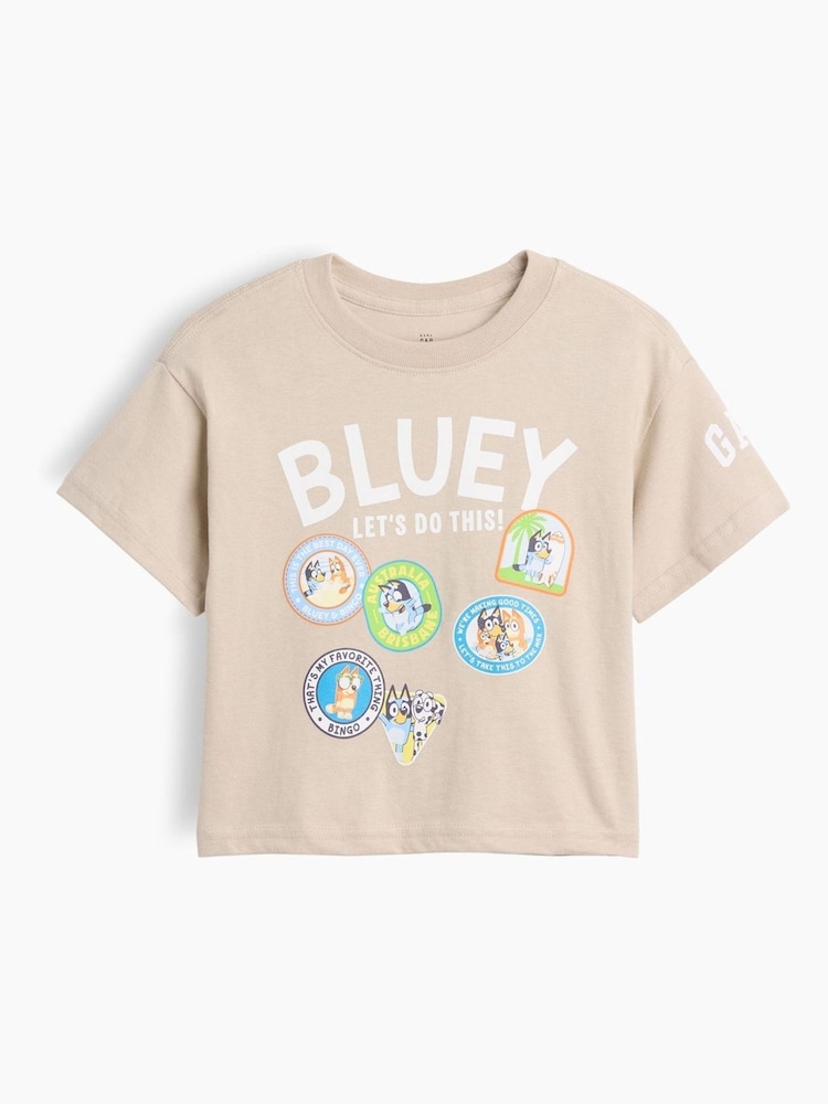 Gap Beige Bluey Graphic Short Sleeve T-Shirt (6mths-5yrs) - Image 1 of 2 Gap Beige Bluey Graphic Short Sleeve T-Shirt (6mths-5yrs) - Image 1 of 2