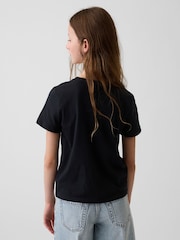 Gap Black Bubble Heart Graphic Short Sleeve T-Shirt (4-13yrs) - Image 2 of 4
