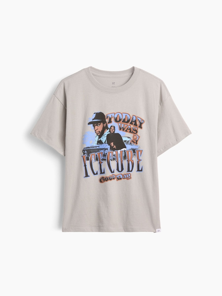 Gap Grey Ice Cube Relaxed Graphic Short Sleeve T-Shirt (4-13yrs) - Image 1 of 3