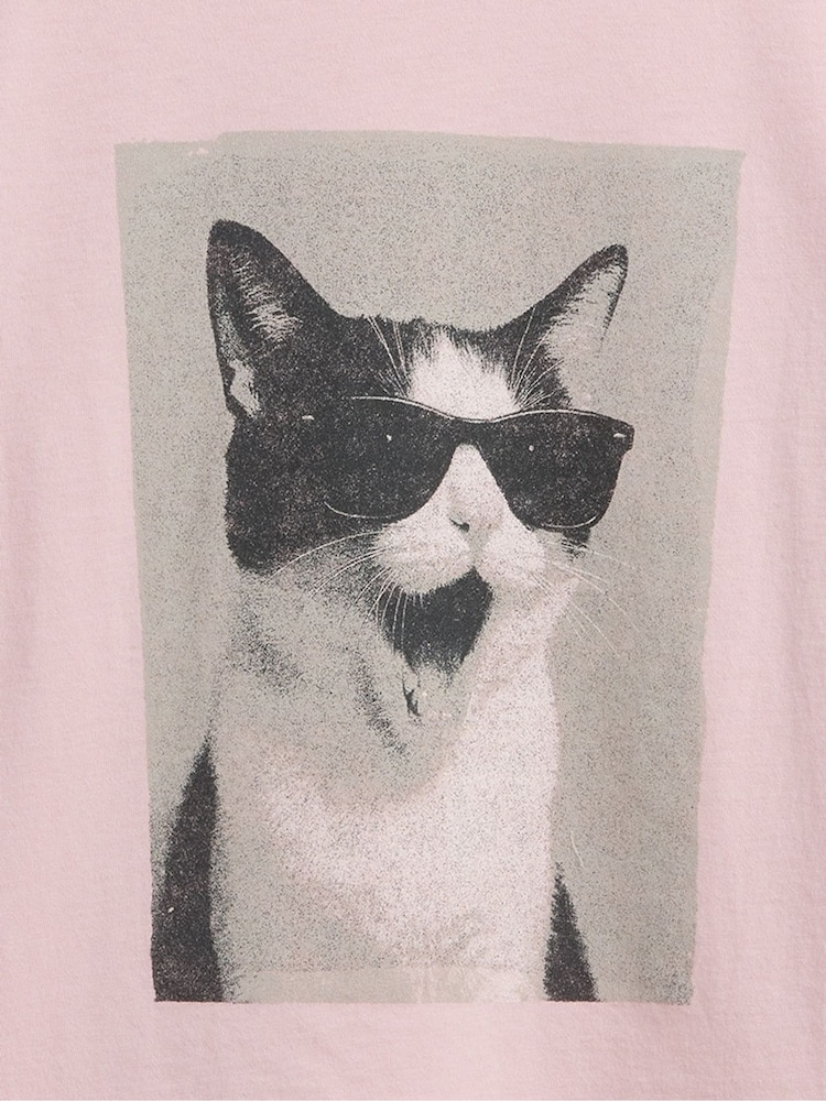 Chat rose - Gap T-shirt graphique à manches courtes (4-13 ans) - Image 4 de 4