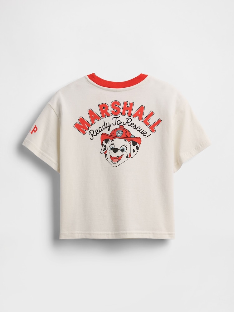 Gap White Paw Patrol Oversized Graphic Short Sleeve T-Shirt (6mths-5yrs) - Image 2 of 2