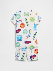 Gap White Disney Cars Print Pyjamas Set (6mths-5yrs) - Image 1 of 3