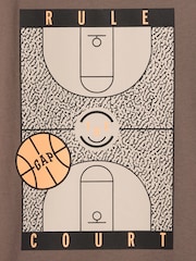 Brown Basketball Graphic Short Sleeve T-Shirt (4-13yrs) - Image 3 of 3