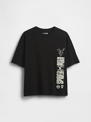 Schwarz/Spiderman - Gap Marvel Oversized Graphic Short Sleeve T-Shirt (4-13yrs) - Bild 1 von 3