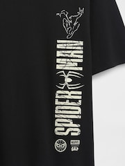 Schwarz/Spiderman - Gap Marvel Oversized Graphic Short Sleeve T-Shirt (4-13yrs) - Bild 3 von 3
