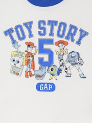 Blanco/Azul Toy Story - Camiseta de manga corta con gráfico de Disney de Gap (6meses-5años) - Imagen 3 de 3