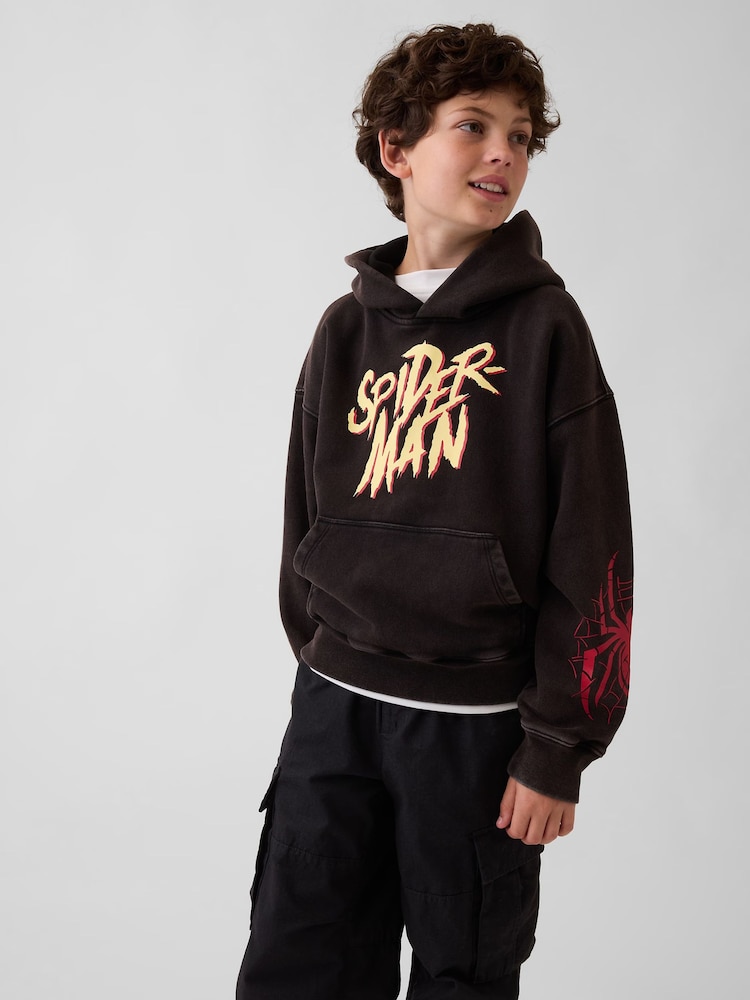 Schwarz - Gap Marvel VintageSoft Spider-Man Relaxed Hoodie (4-13yrs) - Bild 1 von 4 Schwarz - Gap Marvel VintageSoft Spider-Man Relaxed Hoodie (4-13yrs) - Bild 1 von 4