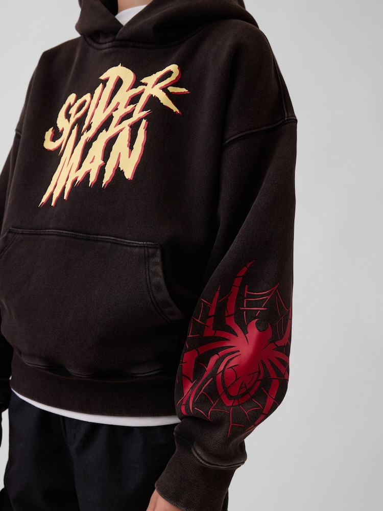 Schwarz - Gap Marvel VintageSoft Spider-Man Relaxed Hoodie (4-13yrs) - Bild 2 von 4 Schwarz - Gap Marvel VintageSoft Spider-Man Relaxed Hoodie (4-13yrs) - Bild 2 von 4
