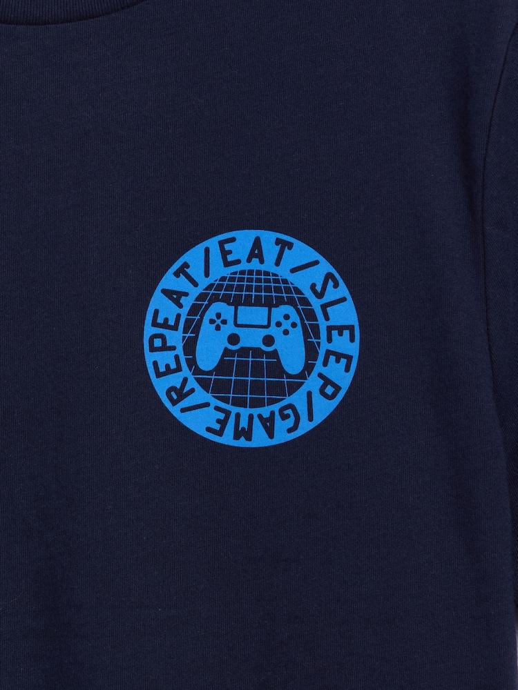 Blue Gaming Graphic Short Sleeve T-Shirt (4-13yrs) - Image 3 of 3 Blue Gaming Graphic Short Sleeve T-Shirt (4-13yrs) - Image 3 of 3