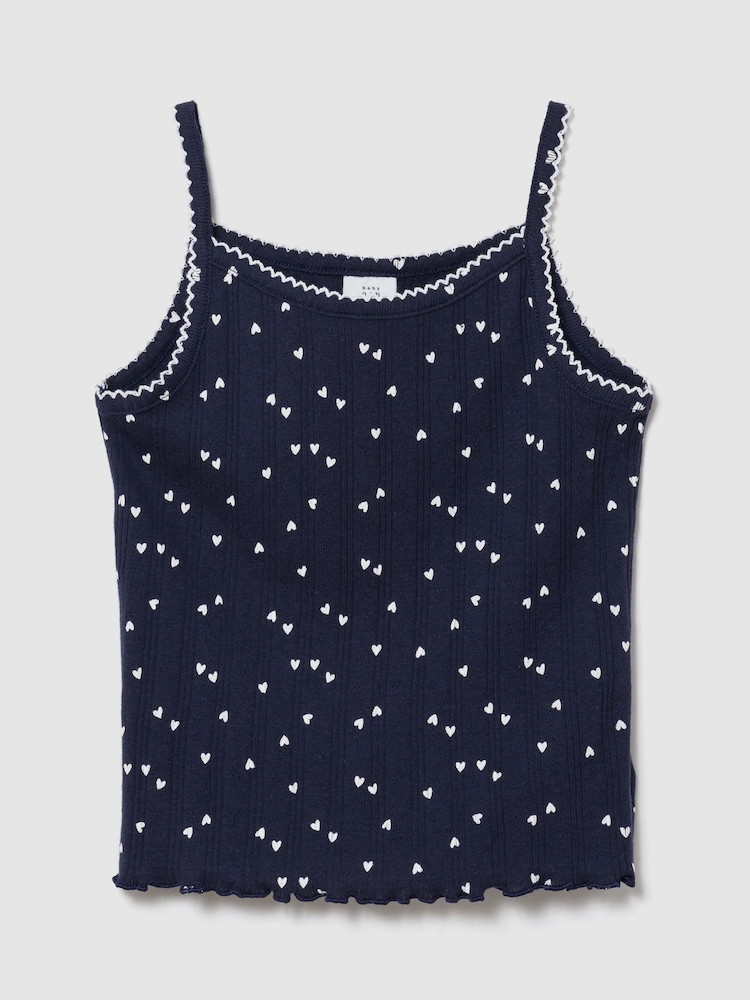 Gap Navy Heart Pointelle Cami Top (6mths-5yrs) - Image 1 of 3 Gap Navy Heart Pointelle Cami Top (6mths-5yrs) - Image 1 of 3