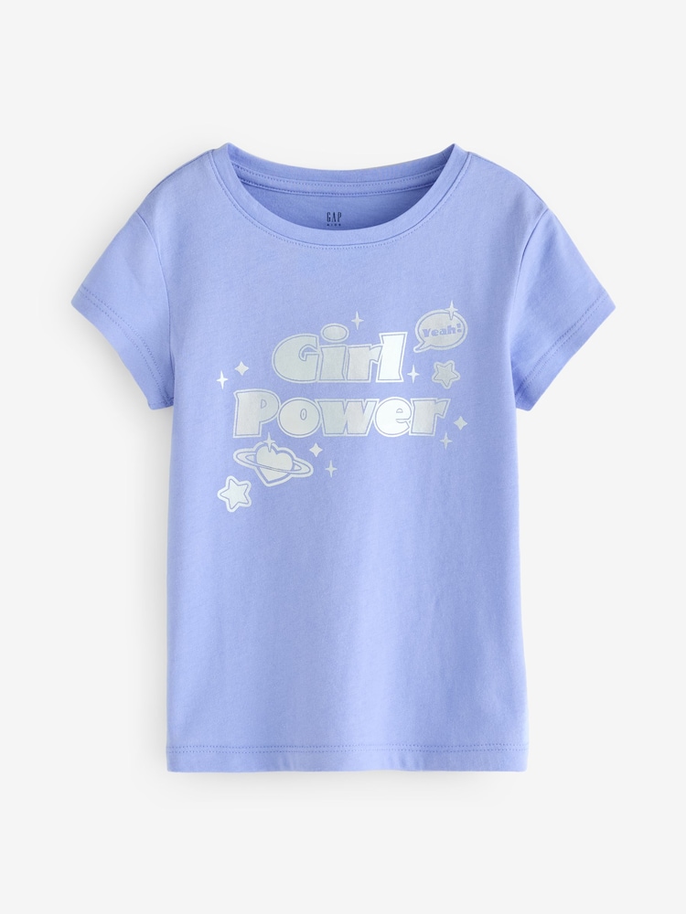 Indigo clai - Gap T-shirt graphique à manches courtes (4-13 ans) - Image 1 de 4