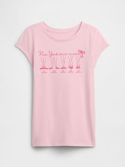 Pink / Lyserød Ballet - Gap Kids Graphic T-Shirt (4-13yrs) - Billede 1 af 3