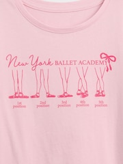 Pink / Lyserød Ballet - Gap Kids Graphic T-Shirt (4-13yrs) - Billede 3 af 3
