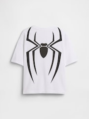 Weiß Spider-Man - Gap Marvel Oversized Graphic Short Sleeve T-Shirt (4-13yrs) - Bild 2 von 3