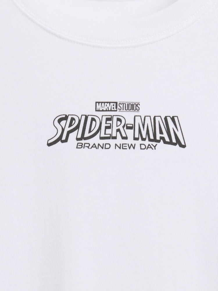 Weiß Spider-Man - Gap Marvel Oversized Graphic Short Sleeve T-Shirt (4-13yrs) - Bild 3 von 3