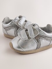 Srebrny metaliczny - Niemowlęce buty sportowe zapinane na rzep - Obraz 5 z 5