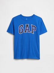 Gap Vivid Blue Palm Graphic Short Sleeve T-Shirt (4-13yrs) - Image 1 of 3