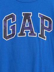 Gap Vivid Blue Palm Graphic Short Sleeve T-Shirt (4-13yrs) - Image 3 of 3