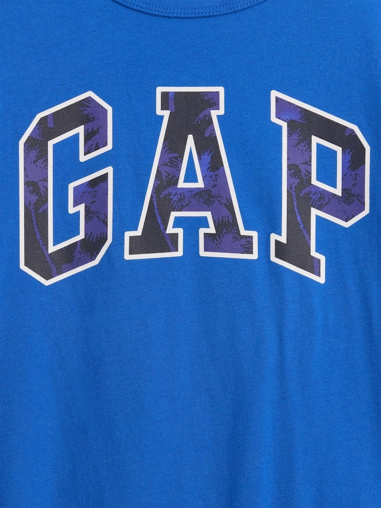 Gap Vivid Blue Palm Graphic Short Sleeve T-Shirt (4-13yrs) - Image 3 of 3 Gap Vivid Blue Palm Graphic Short Sleeve T-Shirt (4-13yrs) - Image 3 of 3