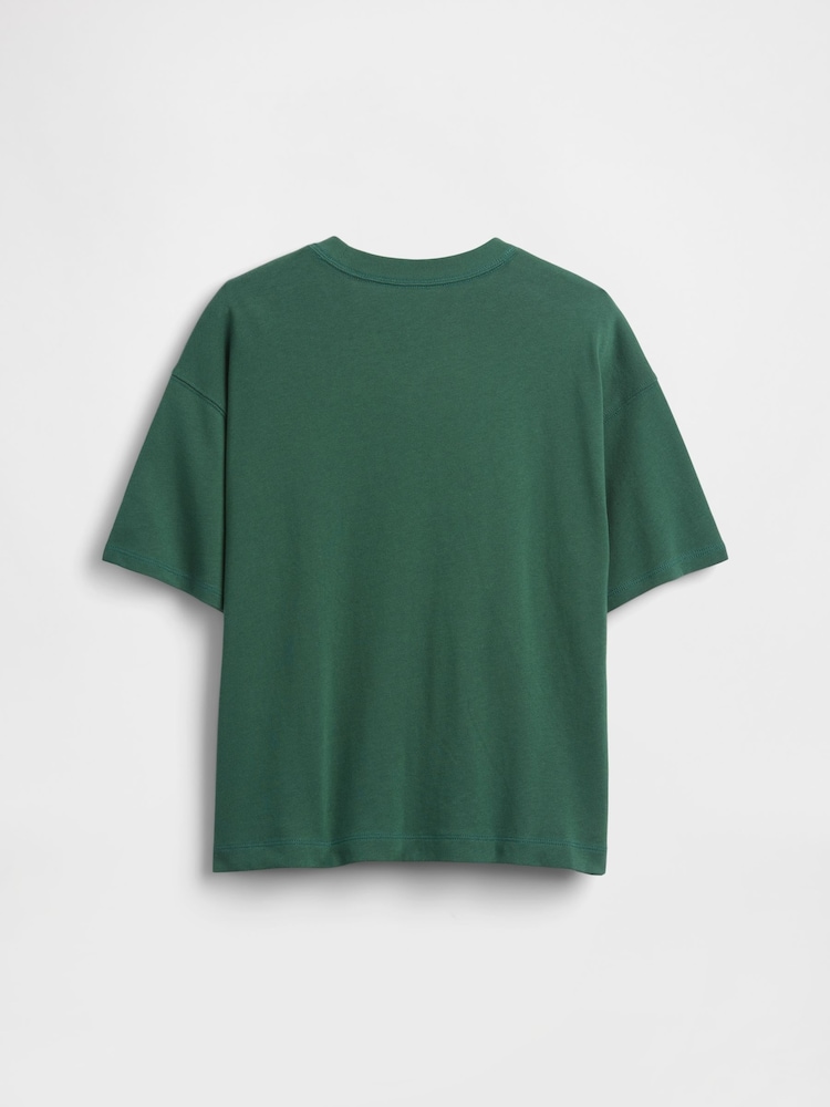 Green The Hulk - Gap Marvel Oversized Graphic Short Sleeve T-Shirt (4-13yrs) - Bild 2 von 3