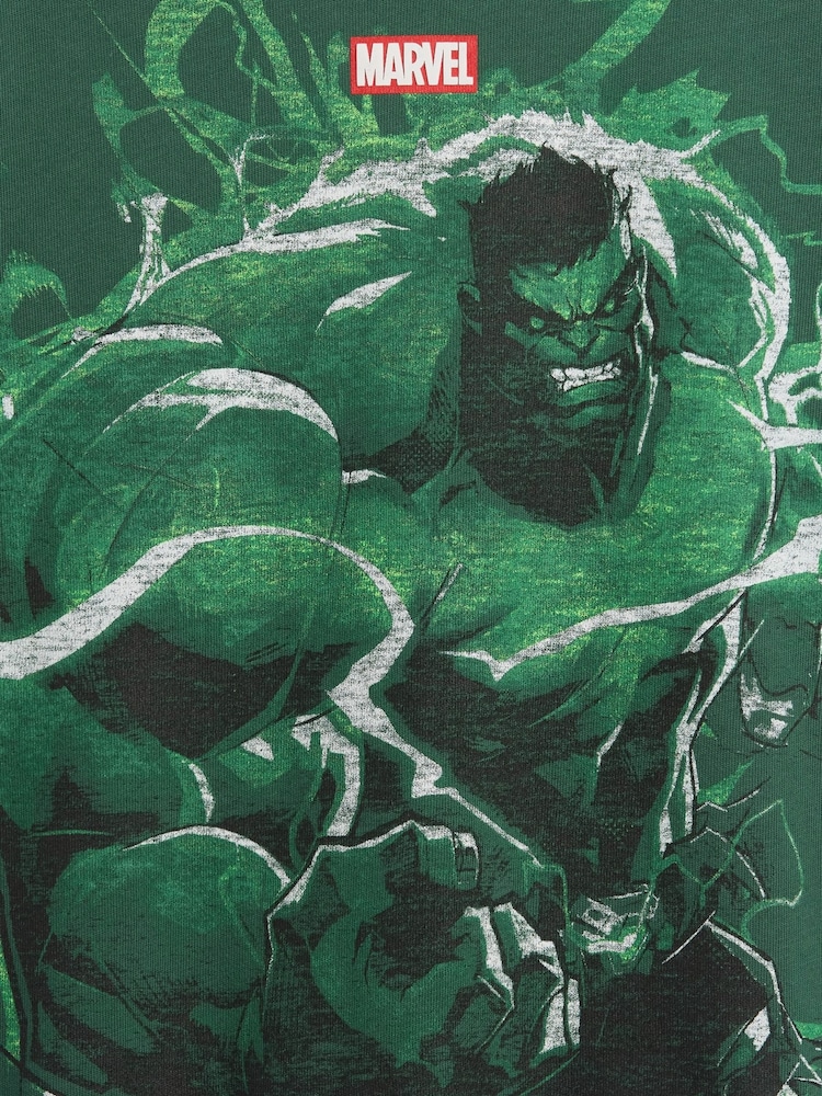 Green The Hulk - Gap Marvel Oversized Graphic Short Sleeve T-Shirt (4-13yrs) - Bild 3 von 3