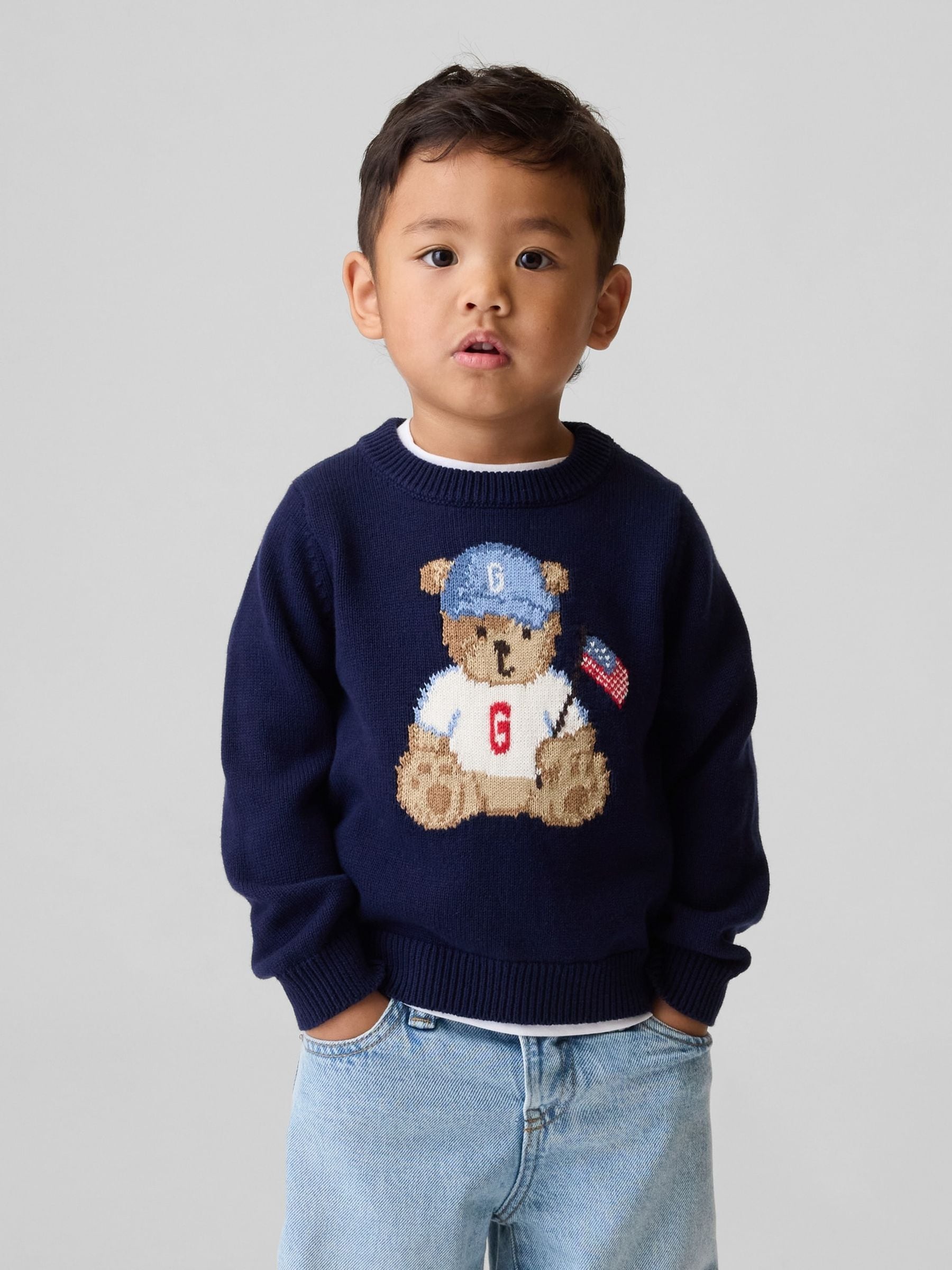 Gap Navy Brannan Bear American Jumper (6mths-5yrs)