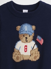 Gap Navy Brannan Bear American Jumper (6mths-5yrs) - Image 4 of 4