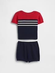 Gap Navy/Red Colourblock Jumper Outfit Set (0-24mths) - Image 2 of 2