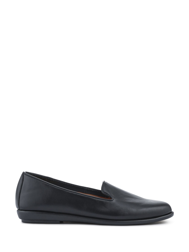 Pavers Black Flat-Soled Casual Slip-On Shoes - Image 2 of 6 Pavers Black Flat-Soled Casual Slip-On Shoes - Image 2 of 6