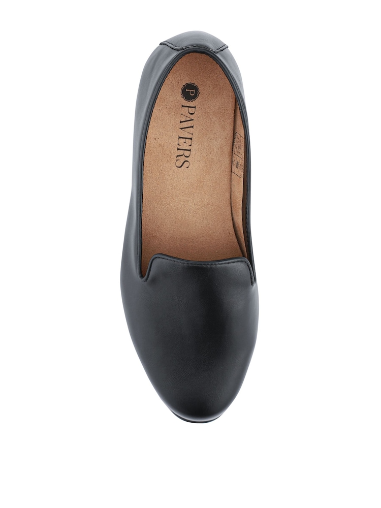 Pavers Black Flat-Soled Casual Slip-On Shoes - Image 6 of 6 Pavers Black Flat-Soled Casual Slip-On Shoes - Image 6 of 6