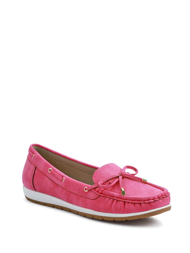 Pavers Pink Bow Detailed Moccasins Shoes - Image 2 of 5