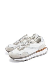 Moda in Pelle White Dorea Lace Up Trainers - Image 2 of 4