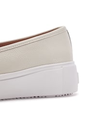 Moda in Pelle White Ettala Wedge Hybrid Loafer Trainers - Image 4 of 4