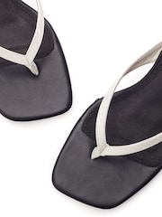 Moda in Pelle Black Melodi Kitten Heel Toe Post Sandals - Image 3 of 4